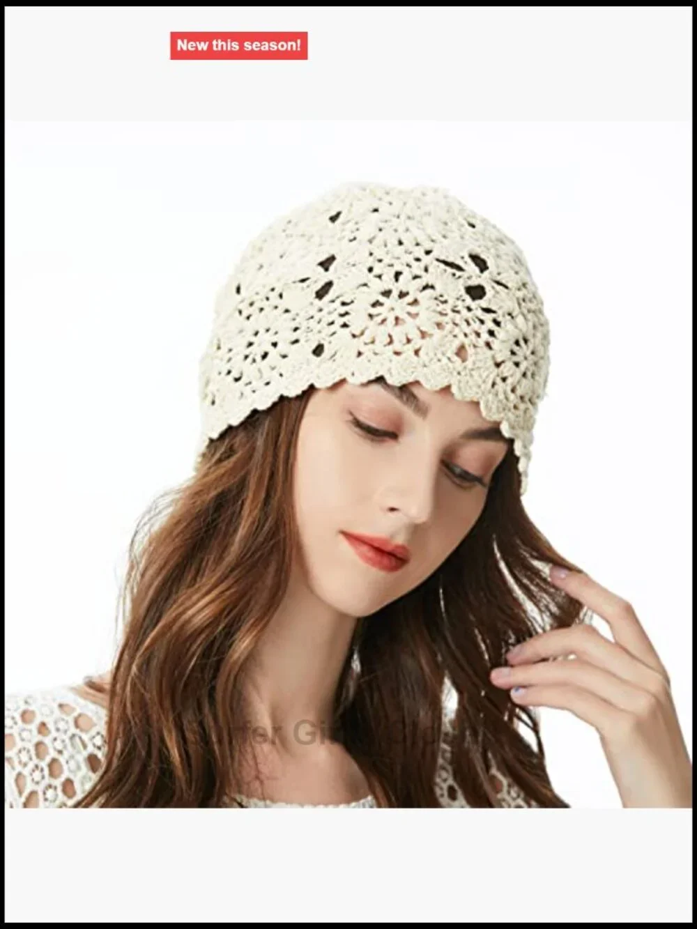 Crochet Slouchy Beanie Hat Handmade Knit Summer Skull Cap